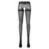 Generic Women's Sexy Lingerie Oil-Glossy Crotchless Tights, Stretchy Sports Lingerie (Black, XL) view 1