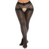 Generic Women's Sexy Lingerie Oil-Glossy Crotchless Tights, Stretchy Sports Lingerie (Black, XL) view 3