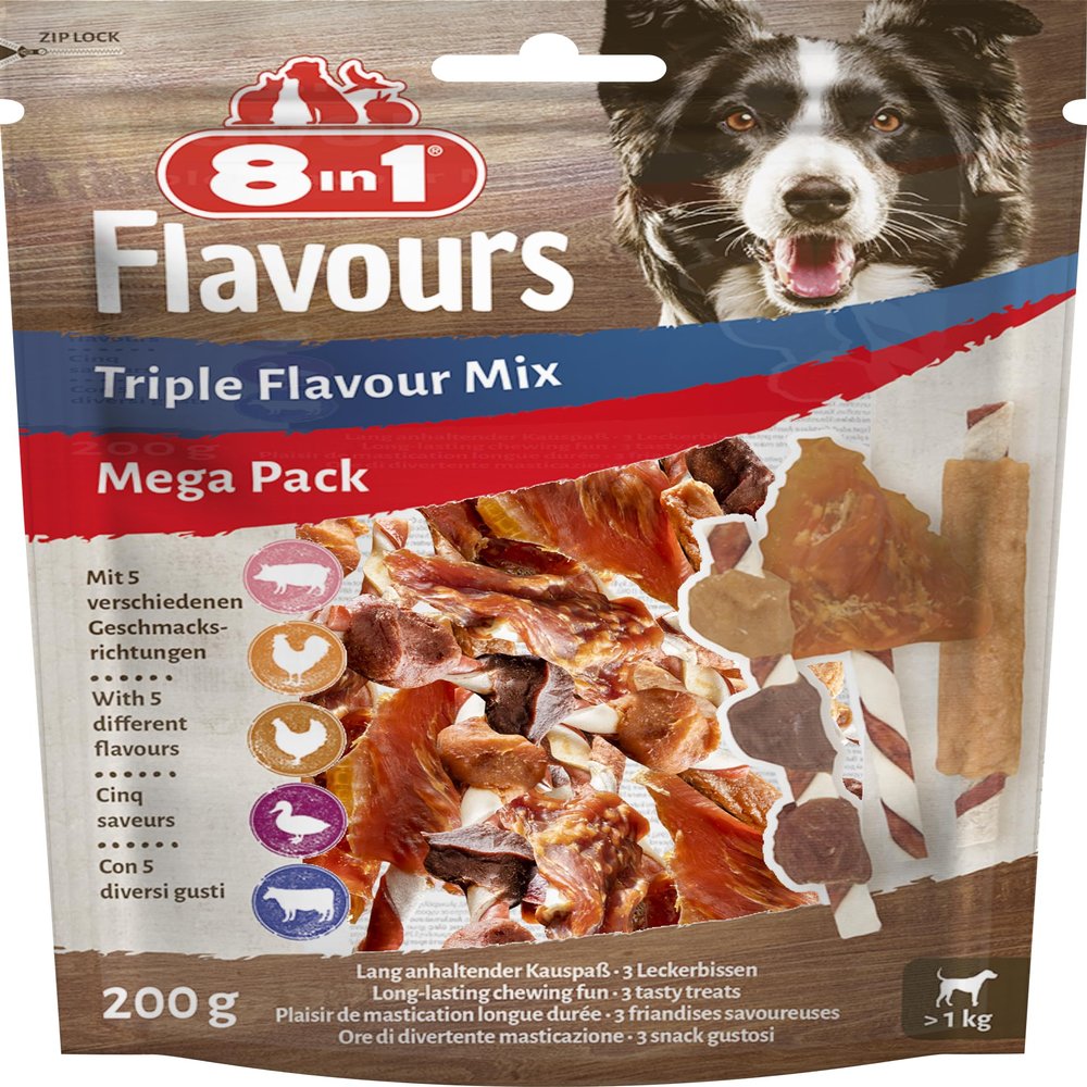8in1 Triple Flavour Mix - 200g Dog Treats