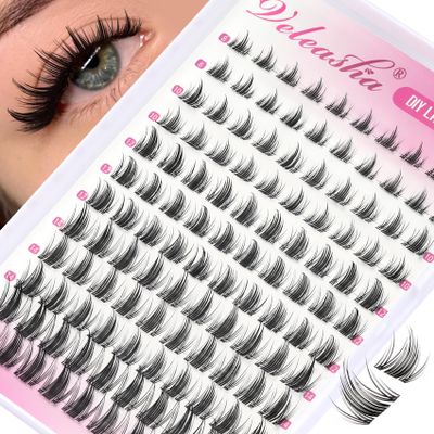 Veleasha Fairy Manga Lash Clusters, Clear Band, C Curl, 8–16 mm, 120 Pieces (Manga02)