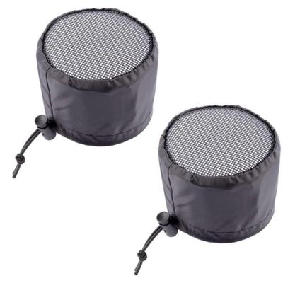 Wodsty Ventilation Cover for Ant Tents, Adjustable, Dustproof, with Elastic Band, Black, 15 x 9 cm, 2 Pack
