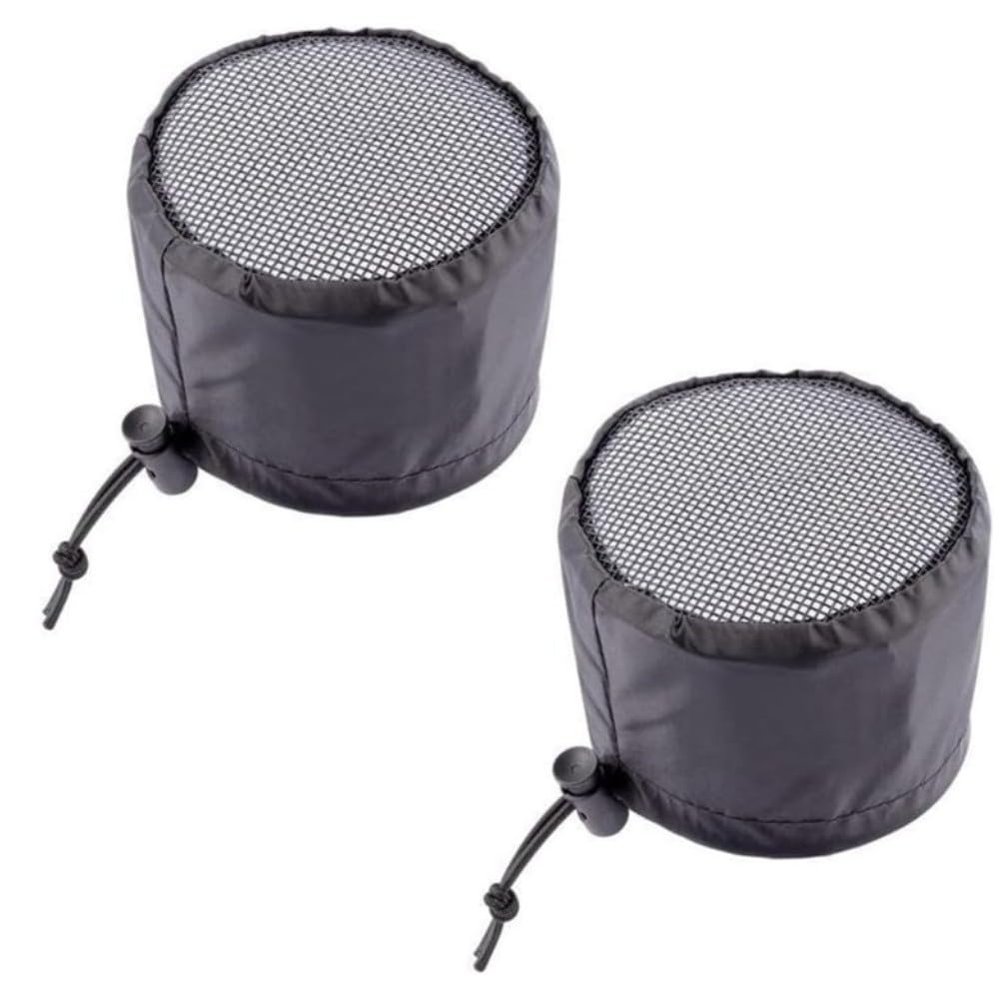 Wodsty Ventilation Cover for Ant Tents, Adjustable, Dustproof, with Elastic Band, Black, 15 x 9 cm, 2 Pack
