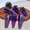 Natural Crystal Amethyst Wand for Home Decor, Crystal Stone Necklace with Holder (49 g V) view 3