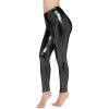 Women's Sexy Lingerie Pure Color Stretch Slim Leather Leggings (Black, XL) view 1