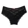 Women's Crochet Lace-Up Panty, Black, XXXL view 2