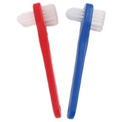 ibasenice Double-Headed Denture Brush, 2-Pack