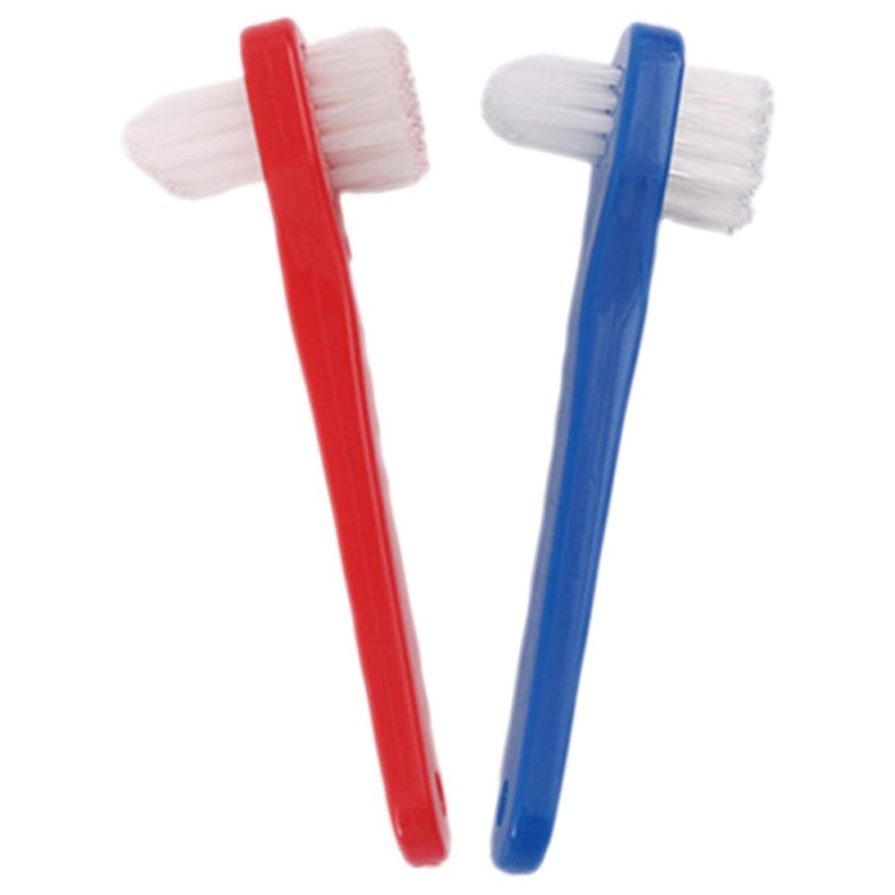 ibasenice Double-Headed Denture Brush, 2-Pack