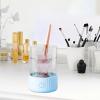 BeautySwirl Cosmetic Brush Cleaner, The Cozy Luna Brush Cleaner, Electric Makeup Brush Cleaner for All Makeup Brush Sizes, 10X Cleaning Power, Gray (B) view 4