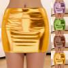 Women's Metallic Wetlook Mini Pencil Skirt view 2