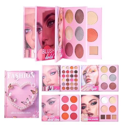 43-Color Face Makeup Palette, Waterproof Blush and Highlighter