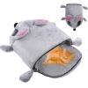 Kuuleyn Plush Cat Cave Bed with Foam Core, Gray view 4