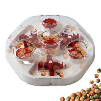 Interactive Dog Treat Puzzle Toy with Treat Openings