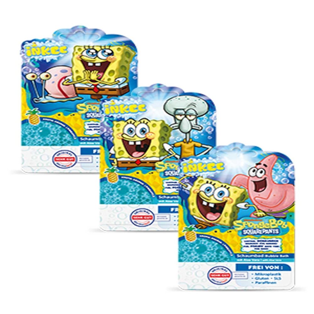 INKEE SpongeBob Bubble Bath Liquid, 15-Piece Set, 15 x 40 g