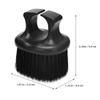 Portable Knuckle Beard Brush for Men and Barbers, Black view 2