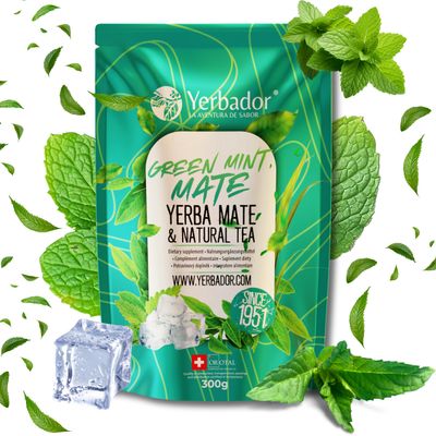 Yerbador Light Yerba Mate Tea 300 g, Green Mint Mate