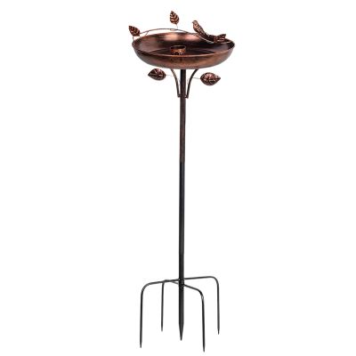 Outdoor Birdbath, Approx. 100 cm Tall, Metal Garden Birdbath