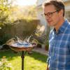 Outdoor Birdbath, Approx. 100 cm Tall, Metal Garden Birdbath view 3