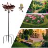 Outdoor Birdbath, Approx. 100 cm Tall, Metal Garden Birdbath view 4