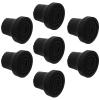 GLEAVI 8 Black Universal Rubber Crutch Tips, Non-Slip Replacement Tips for Canes and Crutches view 1