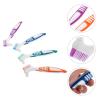 Double-Head Denture Brush, 4-Pack, PP and TPE view 2