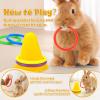 WALLFID 6-Piece Small Pet Toy Set, Rabbit Toys and Accessories, Boredom Busters, Safe and Durable, Yellow view 3