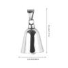 GRIRIW Multifunctional Stainless Steel Pet Bell for Cat and Dog Collars view 2