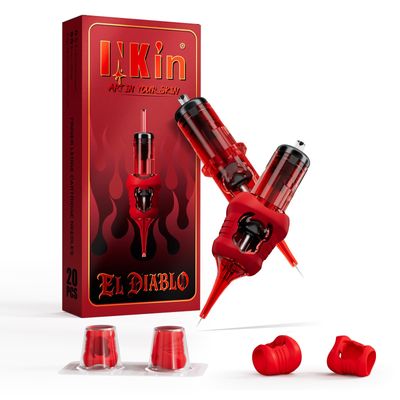 INKin EL Diablo 1011RL Tattoo Needles, 20-Pack, #10 Bugpin 0.30 mm