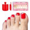 NOVO OVO Red Square Soft Gel Press-On Toenails, 240 Pieces view 1