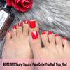 NOVO OVO Red Square Soft Gel Press-On Toenails, 240 Pieces view 2