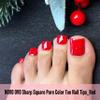 NOVO OVO Red Square Soft Gel Press-On Toenails, 240 Pieces view 3
