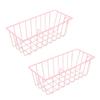 Toddmomy 2-Pack Pink Metal Hay Racks for Small Animals view 1