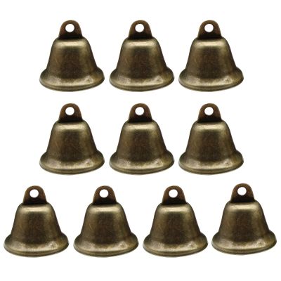 YUOIUX Small Hanging Bells, Christmas Bells, Pet Collar Bells, Wedding Bells, Halloween Decoration, 10 Pieces