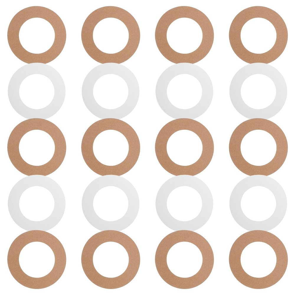 Wax Warmer Paper Protective Rings, 20-Pack, White