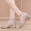 Women's Wide-Fit Chunky High-Heel Pumps view 3