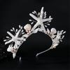 Elegant Mermaid Hair Crowns with Pearls, Starfish, and Shells for Women and Girls, Beach Weddings view 3
