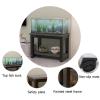 Sturdy Metal Aquarium Stand with Storage, 2-Tier Aquarium and Reptile Shelf, MDF, Plant Stand, Beige and Black, 70 x 40 cm view 4