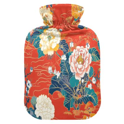 Hot and Cold Water Bottle with Fleece Cover, PVC, 2 Liters