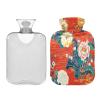 Hot and Cold Water Bottle with Fleece Cover, PVC, 2 Liters view 2