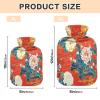 Hot and Cold Water Bottle with Fleece Cover, PVC, 2 Liters view 3