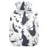 Hot Water Bottle with Bat Design, Fleece Cover, PVC, 2 L view 1