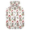 Koala Holly Leaf Print Hot Water Bottle with Fleece Cover, 2 L view 1