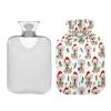 Koala Holly Leaf Print Hot Water Bottle with Fleece Cover, 2 L view 2