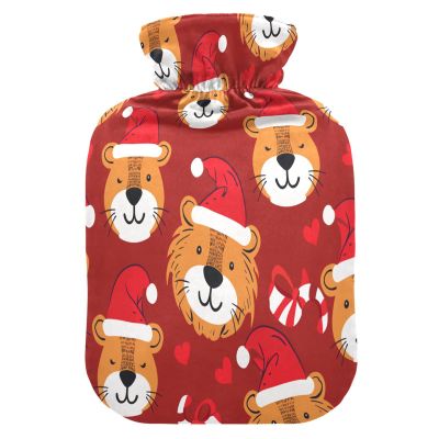 Hot and Cold Water Bottle with Fleece Cover, PVC, 2 L