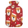 Hot and Cold Water Bottle with Fleece Cover, PVC, 2 L view 1