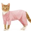 Cat Knitted Pajama Onesie, Winter Coat/Jacket, Anxiety Relief, Easy On/Off (Pink, 2XL) view 1