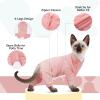 Cat Knitted Pajama Onesie, Winter Coat/Jacket, Anxiety Relief, Easy On/Off (Pink, 2XL) view 4