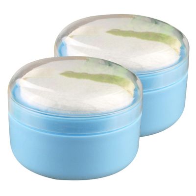 Gatuida Baby Powder Puff Containers, 2-Pack, Plastic and Plush
