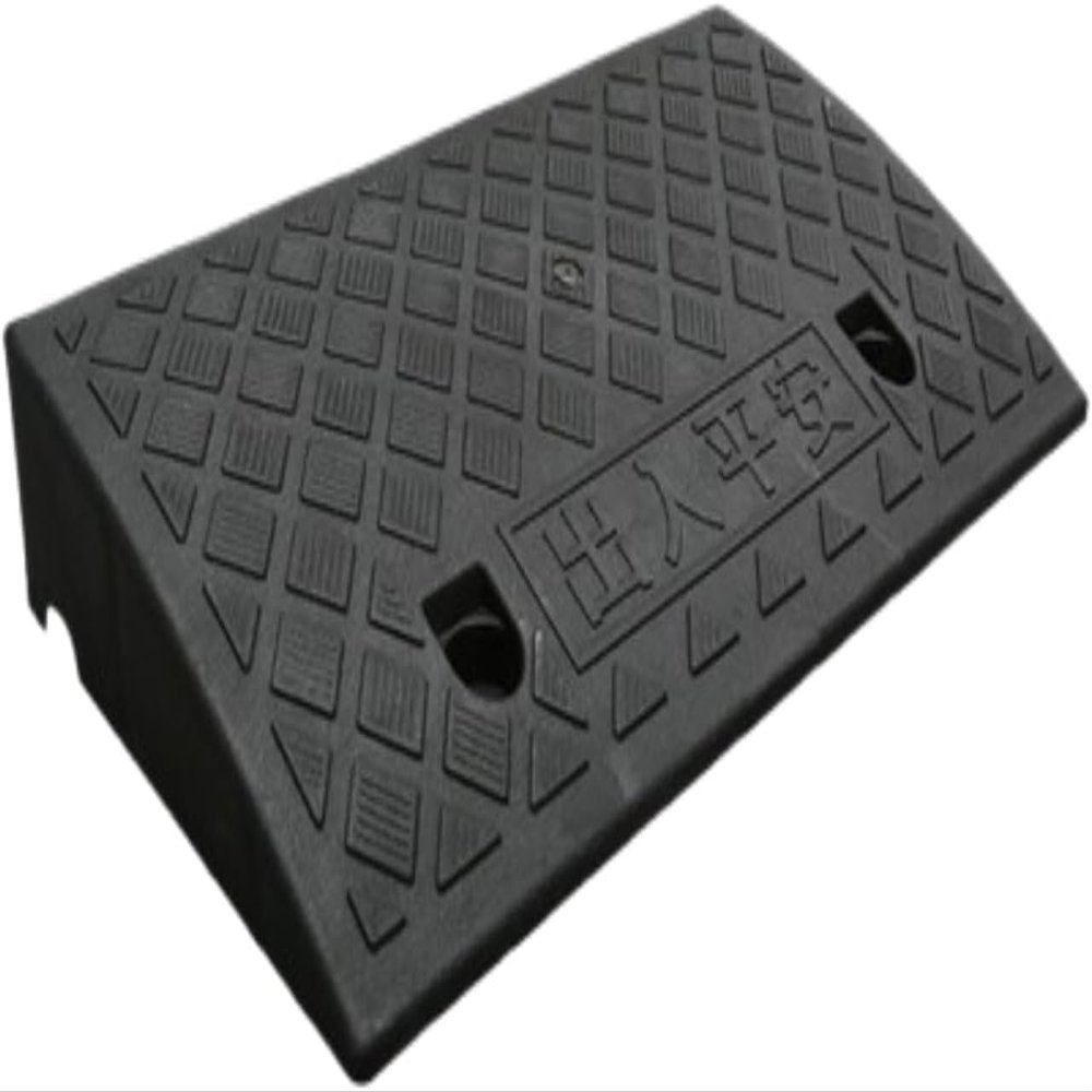 Curb Ramps, 5–13 cm Step Height, for Sidewalks, Cars, Trucks, Bicycles, Motorcycles, Dogs and Wheelchairs (50 × 27 × 13 cm)