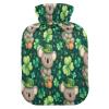 Koala Clover Hot Water Bottle with Fleece Cover, PVC, 1 Liter view 1