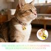 MOTIBACK 2-Pack Cat Collars with Safety Buckles and Bells, Adjustable, Floral Pattern, Purple and Orange view 3